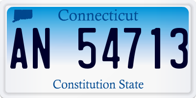 CT license plate AN54713