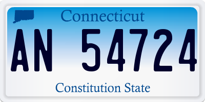 CT license plate AN54724