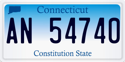 CT license plate AN54740