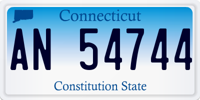 CT license plate AN54744