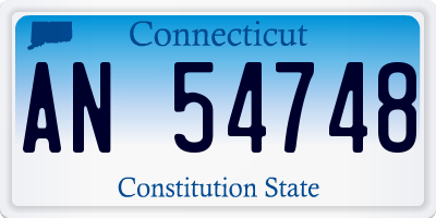 CT license plate AN54748