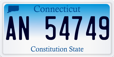 CT license plate AN54749