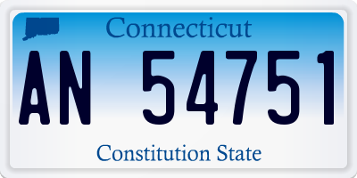 CT license plate AN54751