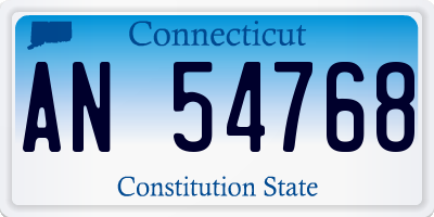 CT license plate AN54768