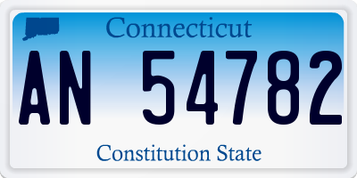 CT license plate AN54782