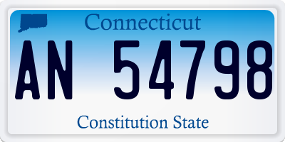 CT license plate AN54798