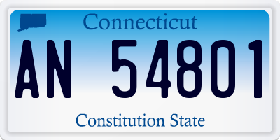 CT license plate AN54801