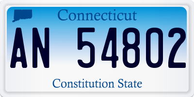 CT license plate AN54802