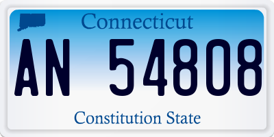 CT license plate AN54808