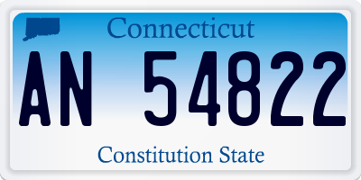 CT license plate AN54822
