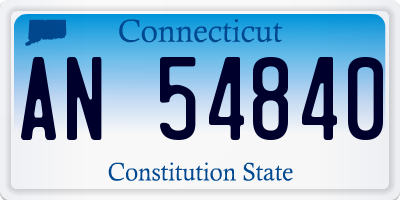 CT license plate AN54840