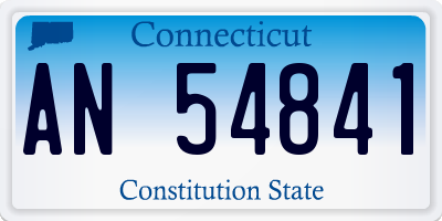 CT license plate AN54841