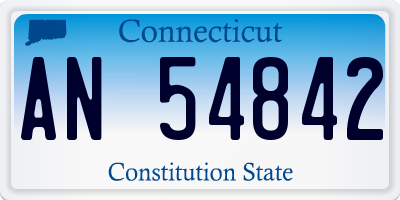CT license plate AN54842