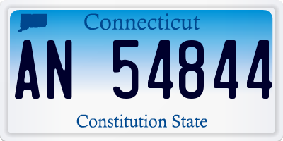 CT license plate AN54844