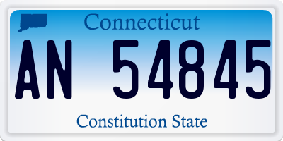CT license plate AN54845