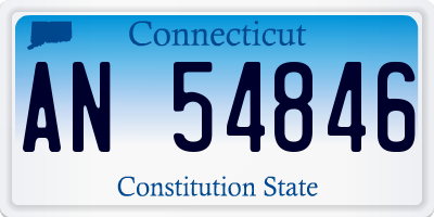 CT license plate AN54846