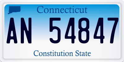CT license plate AN54847