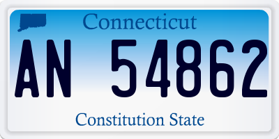 CT license plate AN54862