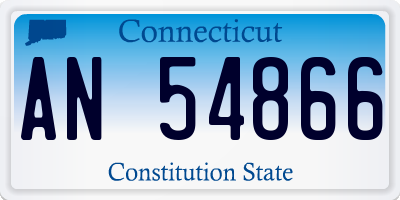 CT license plate AN54866