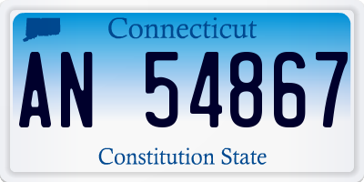 CT license plate AN54867