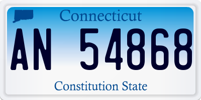 CT license plate AN54868