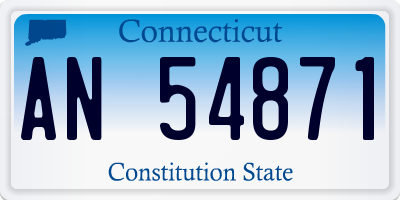 CT license plate AN54871
