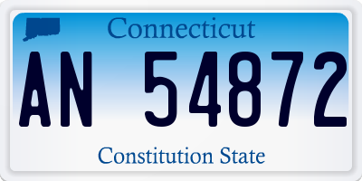 CT license plate AN54872