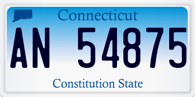CT license plate AN54875