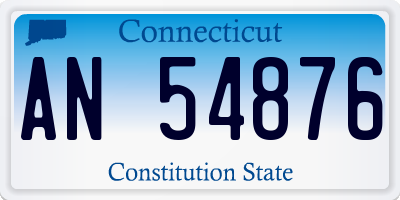 CT license plate AN54876