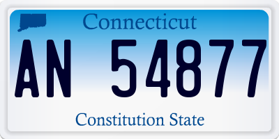 CT license plate AN54877