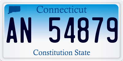 CT license plate AN54879