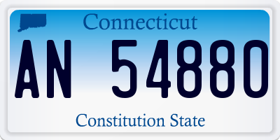 CT license plate AN54880