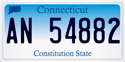 CT license plate AN54882