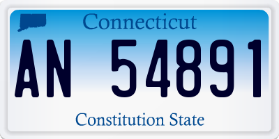 CT license plate AN54891