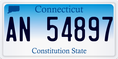 CT license plate AN54897