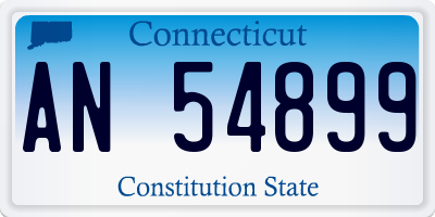 CT license plate AN54899