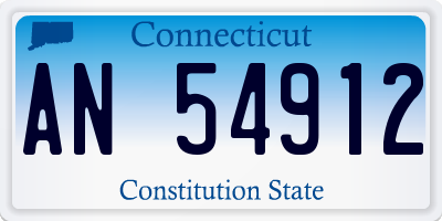 CT license plate AN54912