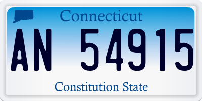 CT license plate AN54915