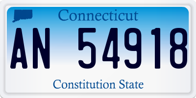 CT license plate AN54918