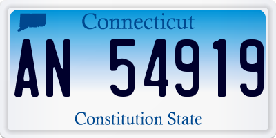 CT license plate AN54919