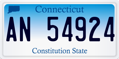 CT license plate AN54924