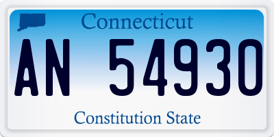 CT license plate AN54930