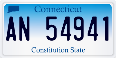 CT license plate AN54941