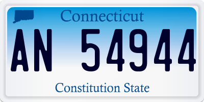 CT license plate AN54944