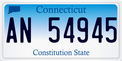 CT license plate AN54945