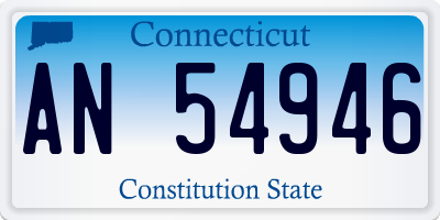 CT license plate AN54946