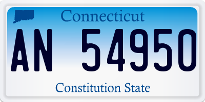 CT license plate AN54950
