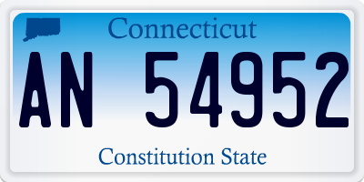 CT license plate AN54952
