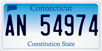 CT license plate AN54974