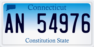 CT license plate AN54976